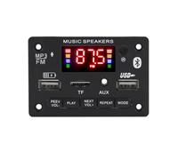 Scheda di decodifica compatibile con Bluetooth DC5V-12V Decodificatori Modulo U Disk Display digitale Registratore audio Accessorio di ricambio Nero