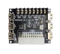 Scheda di distribuzione dell'alimentazione ATX che supporta alimentatori a 20/24 pin con sei uscite USB 5V 2.1A e LED indicatori integrati per il monitoraggio dello stato della tensione