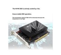 Scheda di Espansione Adattatore PCIe X16 M.2 NVMe SSD 4 Dischi Scheda Splitter 32 Gbps con Ventola di Raffreddamento