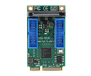 Scheda di Espansione Anteriore PCI-E Scheda Mini PCI-E WiFi Scheda di Espansione PCI Express per XP/2003/Vista/win7/win8/win10/2003/ (Doppio 19PIN (10313))