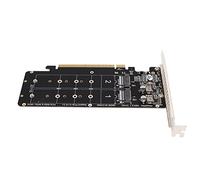 Scheda di Espansione Array, PCB NVMEx4 SSD PCIE da X16 a M.2 Scheda di Espansione M KEY Indicatore LED Splitter Funzione per la Casa