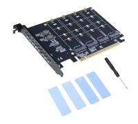Scheda di espansione avanzata PCIe X16 a 4xNVMe Adattatore Per Quattro 2280 Plug and Play Più OS Supportato Trasferimento Dati Veloce Velocità
