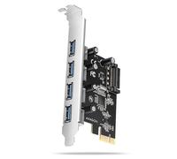 Scheda di espansione Axagon PCEU-430RS PCIe USB 3.2 Gen 1 4 porte SATA