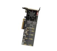 Scheda di espansione dell'archiviazione NVMe di grado server PLX8747 Quattro slot Non è necessaria la biforcazione della scheda madre Alloggiamento in metallo Scheda di espansione NVMe PCIe