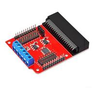 Scheda di espansione dell'azionamento del motore per piccole: bit, controller motore CC 6-12 V 1,2 A per progetti di robotica e programmazione fai da te, modulo di circuito rosso