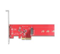 Scheda di Espansione Delock 90889 PCIe 5.0 a M.2 Rossa Acciaio
