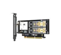 Scheda di Espansione Dual NVMe PCIe 5.0 X16 256Gbps Supporta Slot X8/X16 per SSD NVME 2280/2260/2242/2230 Supporto Soft
