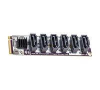 Scheda di espansione NVMe SATA3.0 da 6 Gbps che offre 6 porte e soluzione di dissipazione del calore per un'integrazione stabile del NAS