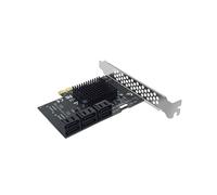 Scheda di Espansione PCI-e 6 Gbps PCI-e X1/X4/X8/X16 A SATA3.0 Adattatore SATA3.0 A 6 Porte per Computer Desktop Windows