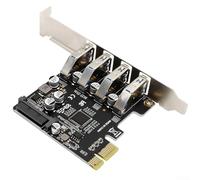 Scheda di espansione PCI-E a 4 porte USB 3.0 con controller VL805, 5 Gbps per adattatore PCIE a USB con alimentazione SATA a 15 pin, porte placcate oro e protezione da cortocircuito per PC desktop