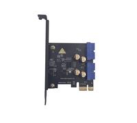 Scheda di Espansione PCI-e A USB3.0 con Doppio Connettore A 19 Pin PCIe 2.0 X1 19P per Scheda Adattatore per Pannello Frontale 5 Gbps