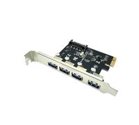 Scheda di Espansione PCI-e USB 3.0 A 4 Porte, Adattatore Hub PCI Express PCIe USB 3.0, Controller Riser Extender da 5 Gbps con Alimentazione