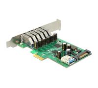 Scheda di espansione PCIe Delock 89377 con 6 porte USB 3.0 esterne e 1 interna