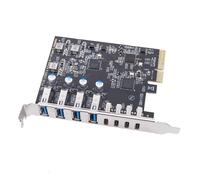 Scheda di espansione PCIe veloce da 20 Gbps con 4 uscite USB 3.2 e 4 uscite Type-C per trasferimenti rapidi.