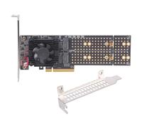 Scheda di espansione PCIe3.0 NVMe per quattro configurazioni HDD Non è richiesta configurazione BIOS ventola attiva di raffreddamento universale plug and play adattatori NVME SSD