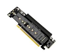 Scheda di espansione PCIe5.0, convertitore adattatore M.2 NVMe Lane Splitting, workstation per giochi desktop, aggiornamento hardware per editing video, adattatore ad alta velocità per appassionati di