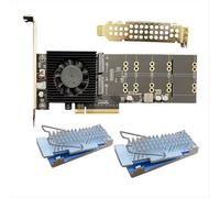 Scheda di espansione per disco rigido M.2 da PCle 4.0 X8 a NVME a 4 bit PLX88024 Scheda di espansione Nvme PCIe 4.0 senza unità split-free A