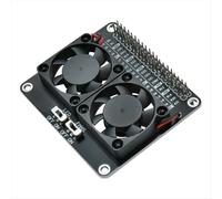 Scheda di espansione RPI Dual Cooling Fan Shield per Raspberry Pi 5B/4B/Zero con radiatore LED Progetti fai da te Elettronica