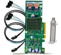 Scheda di espansione SAS HBA PCIe SATA a 8 porte compatibile con controller LSI 9207-8I 6Gbps PCIe 3.0 SAS2308 con 2 cavi SATA SFF-8087 per NAS ZFS FreeNAS TrueNAS unRAID Server