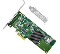 Scheda di espansione SAS HBA PCIe SATA compatibile con modalità IT LSI 9211-4i, supporto espansore SAS, PCIe 2.0, 1x SFF-8087 interno, 4 porte 6 Gbps, pass-through per NAS ZFS TrueNAS unRAID