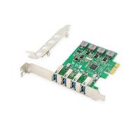 Scheda di espansione USB 3.0 Digitus 4 porte PCIe Profilo basso