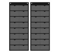 Scheda di indice autoadesiva, archiviazione trasparente ad accesso rapido, organizer resistente da 16 slot da 9 x 12 pollici, acido ad alta trasparenza, finitura trasparente con bordi refo, nero