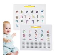 Scheda di lettere magnetiche a doppio lato - tavolo da disegno a sfera in acciaio magnetico 2 in 1 - magneti tablet pad magneti di che praticano giocattoli per l'educazione 'apprendim
