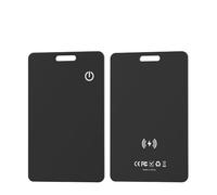 Scheda di localizzazione a portafoglio, ultra sottile, con tag anti-smarrimento per Smart Phone Find My dispositivo compatibile Bluetooth, ricarica wireless (nero) opaco