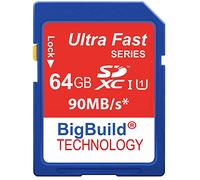 Scheda di memoria da 64 GB, 90 MB/s, per fotocamera Canon EOS 2000D, 4000D, classe 10 SDXC
