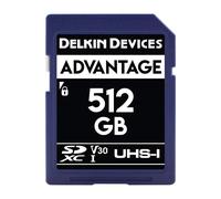 Scheda di memoria Delkin Devices 512 GB Advantage SDXC UHS-I (U3/V30) - Scheda SD ad alta velocit da 512 GB per fotocamere | Schede di memoria p