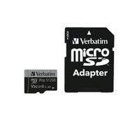 Scheda di memoria flash Verbatim PRO U3 - 512 Go - A2 / UHS-I U3 / Classe10 - microSDXC