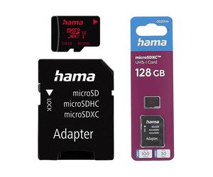 SCHEDA DI MEMORIA HAMA 00213116, 128 GB, Video Speed Classe 30 (V30), Adattatore SD