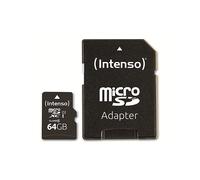 SCHEDA DI MEMORIA INTENSO 3424490, 64 GB, Classe 10, Adattatore SD