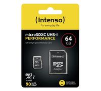 INTENSO 3424490 - Scheda di memoria MicroSDXC 64 GB, Intenso Classe 10 - UHS-1