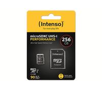 SCHEDA DI MEMORIA INTENSO microSD UHSI, 256 GB, Classe 10, Adattatore SD