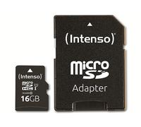 INTENSO 3424470 - Scheda di memoria MicroSDHC 16 GB, Intenso Classe 10 - UHS-1