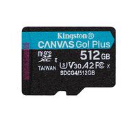 Kingston Canvas Go Plus microSDXC Scheda Di Memoria Gen4 200MB/s A2 U3 V30 512GB Confezione Singola Senza Adattatore-SDCG4/512GBSP