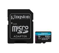 SCHEDA DI MEMORIA KINGSTON Canvas Go! Plus, 512 GB, Video Speed Classe 60 (V60), Adattatore SD
