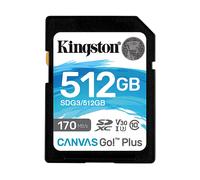 Kingston Scheda di memoria SD Canvas Go Plus SDG3 – 512 GB SDXC UHS-I U3 V30 C10