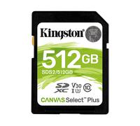 Kingston Technology Scheda SDXC Canvas Select Plus 100R C10 UHS-I U3 V30 da 512GB