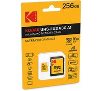 Scheda di memoria Kodak Ultra Perfomance MicroSDXC 256 GB UHS-I U3 V30 A1 con adattatore