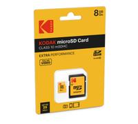 Scheda di memoria Micro SDHC Kodak Extra Performance da 8 GB Classe 10 con adattatore