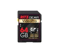 Scheda di memoria Ritz Gear SDXC UHS-II ad alta velocitÃ da 64 GB C10 U3 V90 Full-HD e 8K per videocamere di qualitÃ cinematografica DSLR