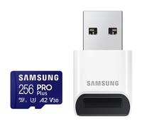 Samsung Memorie MB-MD256SB PRO Plus Scheda MicroSD da 256GB, UHS-I U3, Fino a 180 MB/s, USB Card Reader Incluso