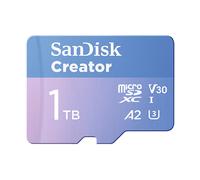 SANDISK Creator Carta microSDXC UHS-I 128 GB + Adapter (Per Smartphone, Action Camera e Droni, 5,3K i 4K, A2, C10, V30, U3, fino a 190 MB/s, 3 mesi di Adobe Lightroom inclusi)