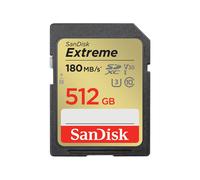 SanDisk 512GB Extreme scheda SDXC + RescuePro Deluxe fino a 180 MB/s UHS-I Class 10 U3 V30