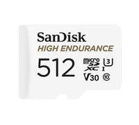 SCHEDA DI MEMORIA SANDISK microSD High Endurance, 512 GB, Classe 10, Adattatore SD