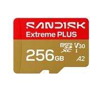 SCHEDA DI MEMORIA SANDISK microSDXC Extreme PLUS, 256 GB, Video Speed Classe 30 (V30), Adattatore SD