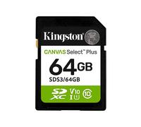 SCHEDA DI MEMORIA SD KINGSTON Canvas Select Plus, 64 GB, Video Speed Classe 10 (V10), Adattatore