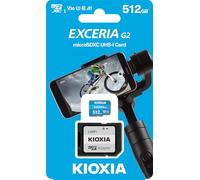 Kioxia Exceria G2 MicroSDHC 512GB UHS-III U3 A1 V30 Classe 10 + Adattatore SD